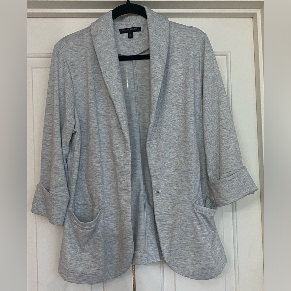 Banana Republic gray soft blazer